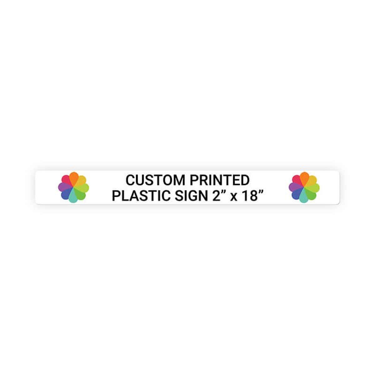 Color Sign Horizontal 2" x 18"