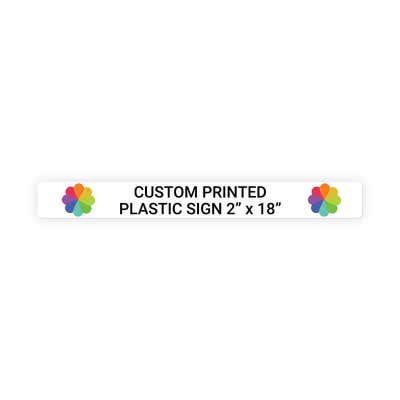 Color Sign Horizontal 2 in x 18 in