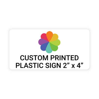 Color Sign Horizontal 2 in x 4 in