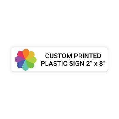 Color Sign Horizontal 2" x 8"