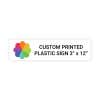 Color Sign Horizontal 3" x 12"