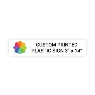 Color Sign Horizontal 3 in x 14 in