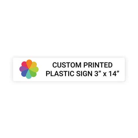 Color 3" x 14" Horizontal Sign