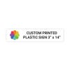 Color Sign Horizontal 3" x 14"