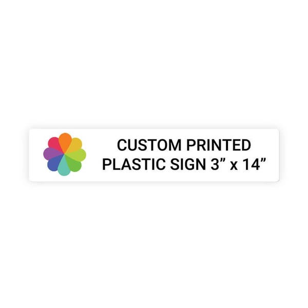 Color 3" x 14" Horizontal Sign