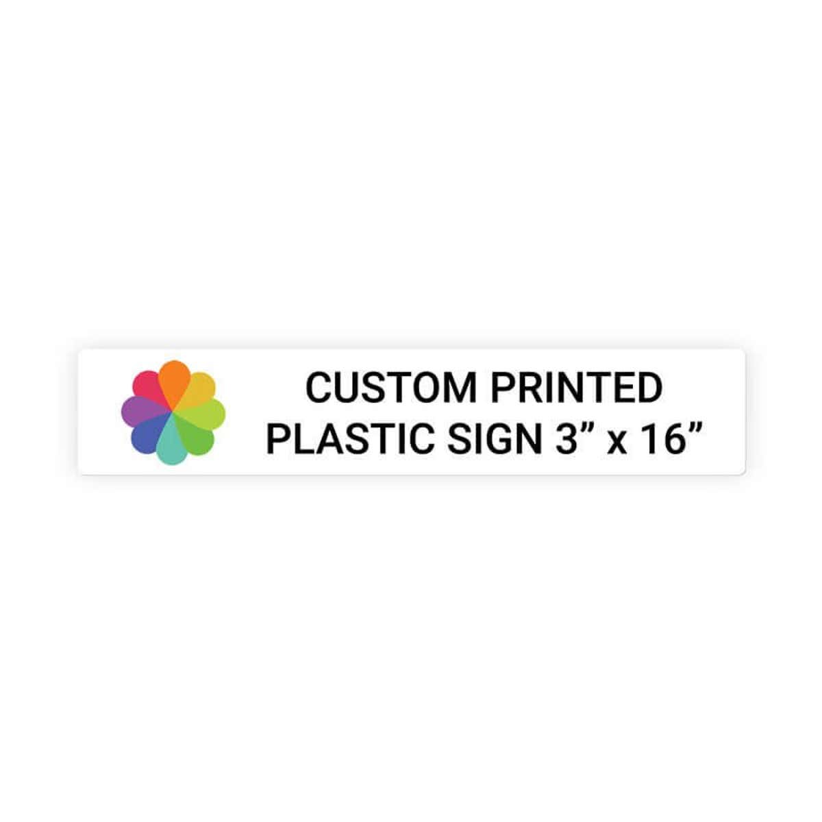 Color Sign Horizontal 3" x 16"