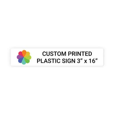 Color Sign Horizontal 3 in x 16 in