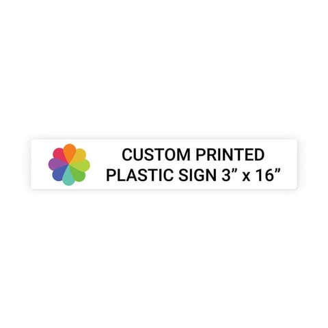 Color 3" x 16" Horizontal Sign