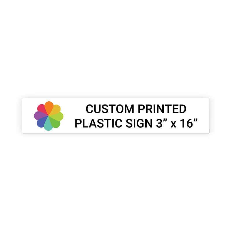 Color Sign Horizontal 3" x 16"