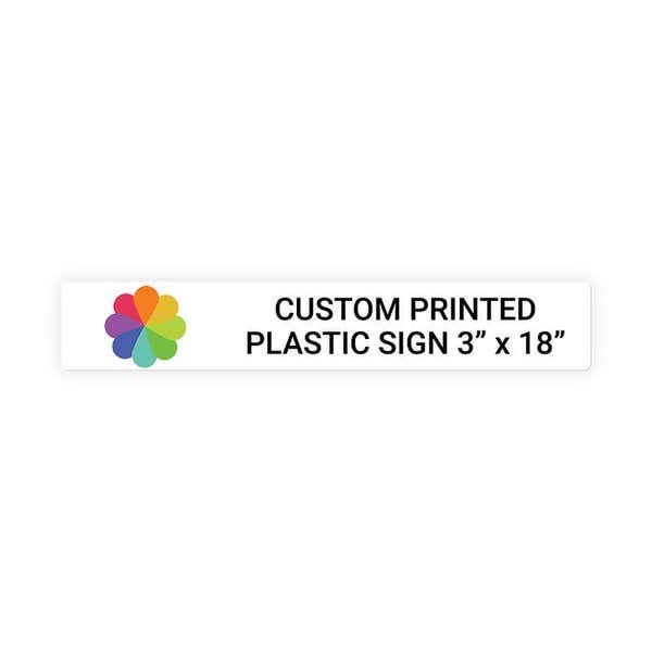 Color 3" x 18" Horizontal Sign