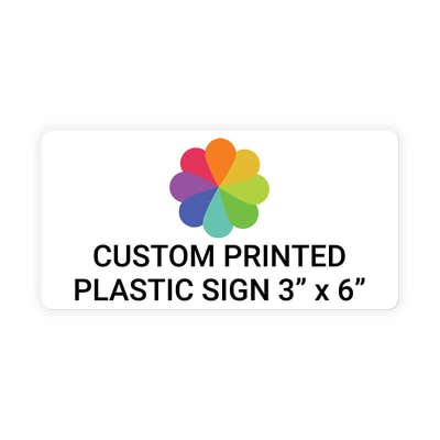 Color Sign Horizontal 3 in x 6 in