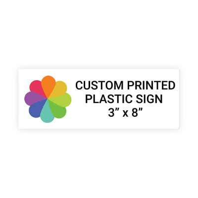 Color Sign Horizontal 3 in x 8 in