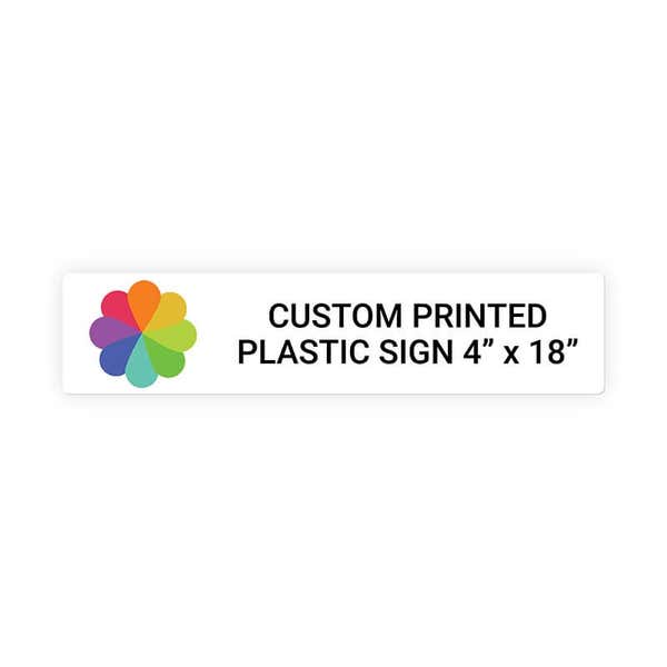 Color Sign Horizontal 4" x 18"