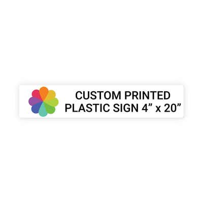 Color Sign Horizontal 4 in x 20 in