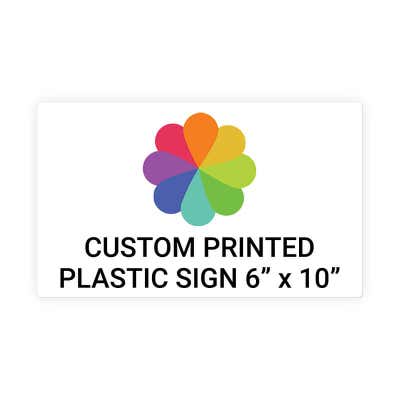 Color Sign Horizontal 6 in x 10 in