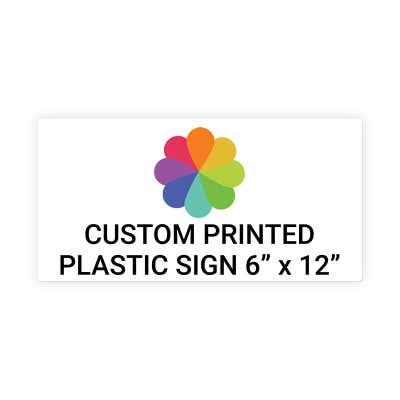 Color Sign Horizontal 6 in x 12 in