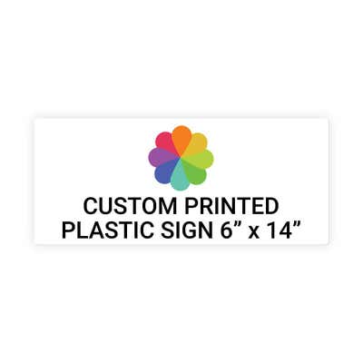 Color Sign Horizontal 6 in x 14 in