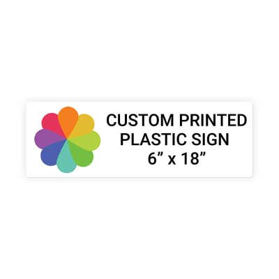Color Sign Horizontal 6 in x 18 in