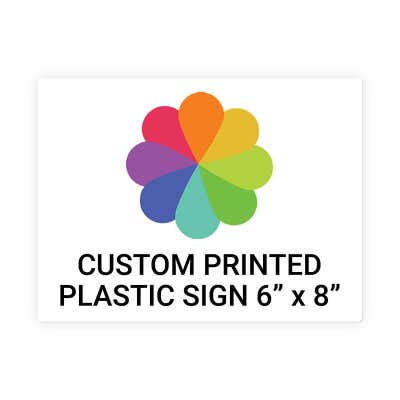 Color Sign Horizontal 6 in x 8 in