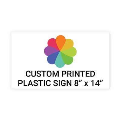 Color Sign Horizontal 8 in x 14 in