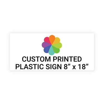 Color Sign Horizontal 8 in x 18 in