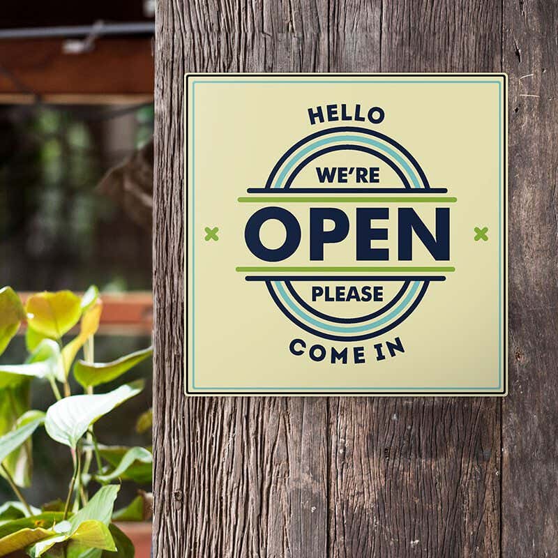 10" x 10" Custom Plastic Sign