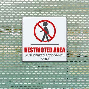 4" x 4" Custom Plastic Sign for a Restricted Area
