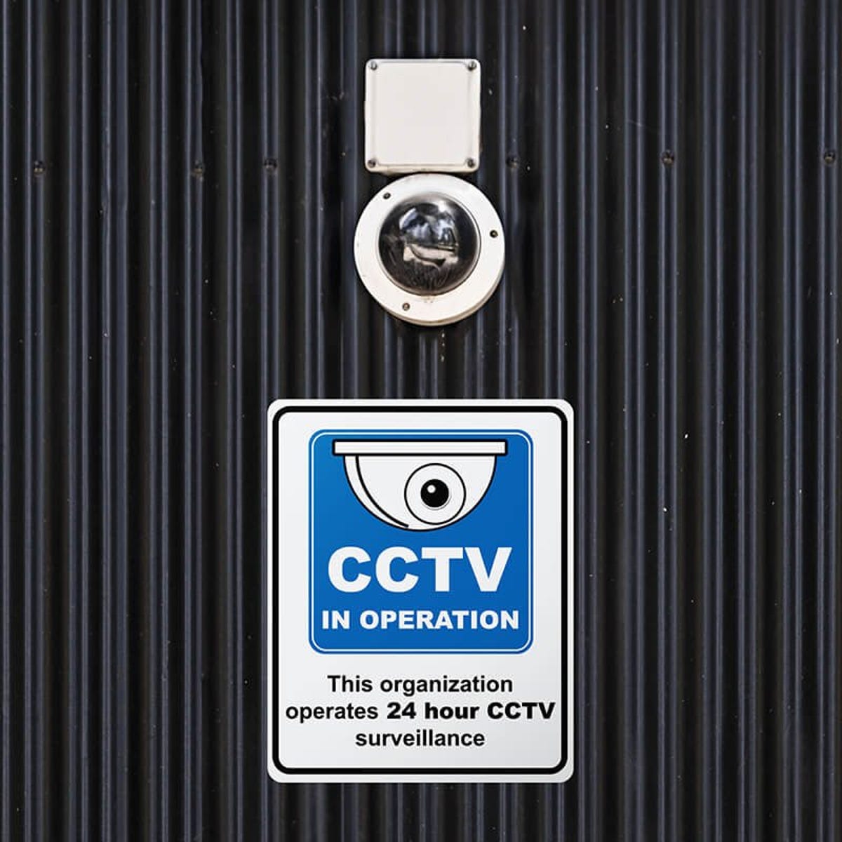 10" x 8" Custom Plastic Sign for a CCTV