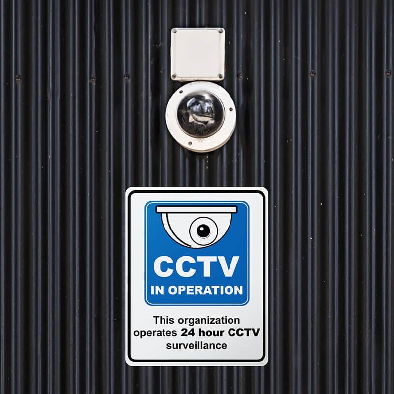 10" x 8" Custom Plastic Sign for a CCTV