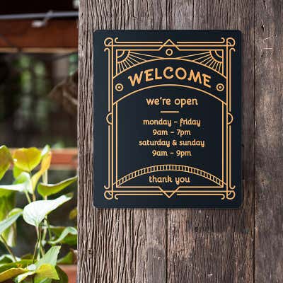 Color 12" x 10" Vertical Sign - alternate view