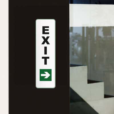 Color 14" x 4" Vertical Sign - alternate view