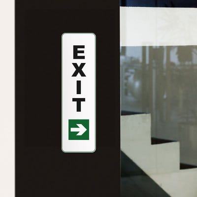Color 14" x 4" Vertical Sign - alternate view