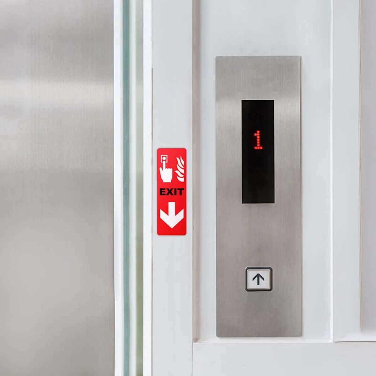 3" x 1" Custom Plastic Sign for an Exit