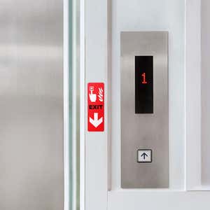 3" x 1" Custom Plastic Sign for an Exit