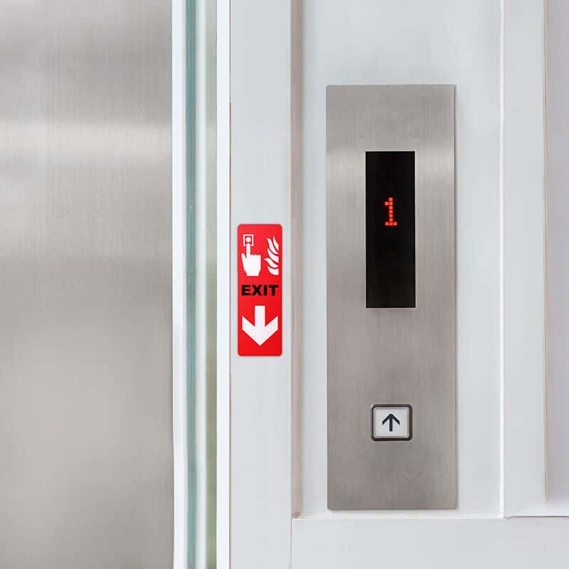 3" x 1" Custom Plastic Sign for an Exit