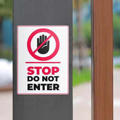 Color 4" x 3" Vertical Sign - alternate view