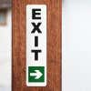 8" x 2" custom plastic sign for an exit