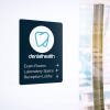 8" x 6" Custom Plastic Sign for a Dentist
