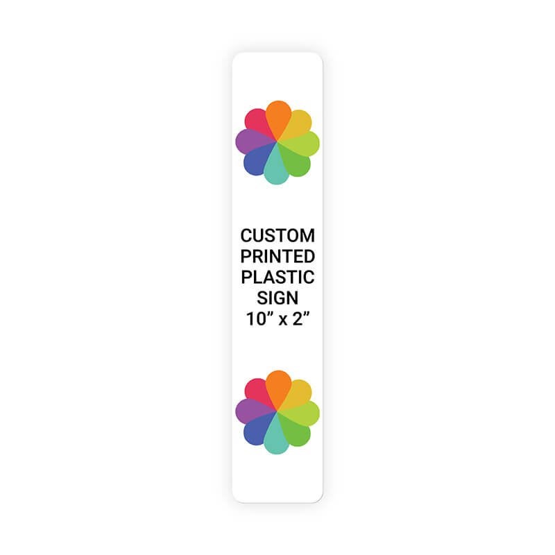 Color Sign Vertical 10" x 2"