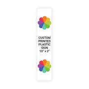 Color 10" x 2" Vertical Sign 