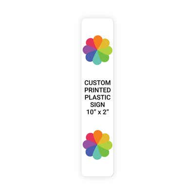 Color Sign Vertical 10 in x 2 in