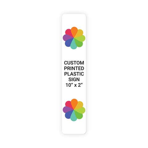 Color 10" x 2" Vertical Sign 