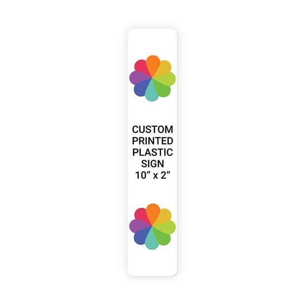 Color Sign Vertical 10" x 2"