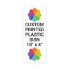 Color Sign Vertical 10" x 4"