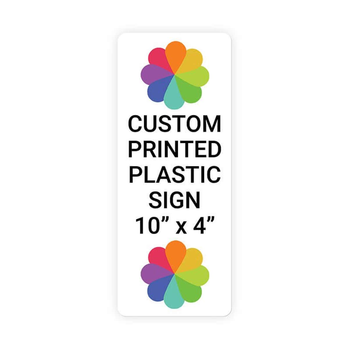 Color Sign Vertical 10" x 4"