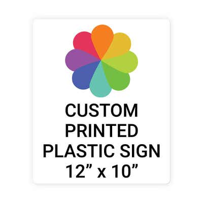 Color Sign Vertical 12 in x 10 in