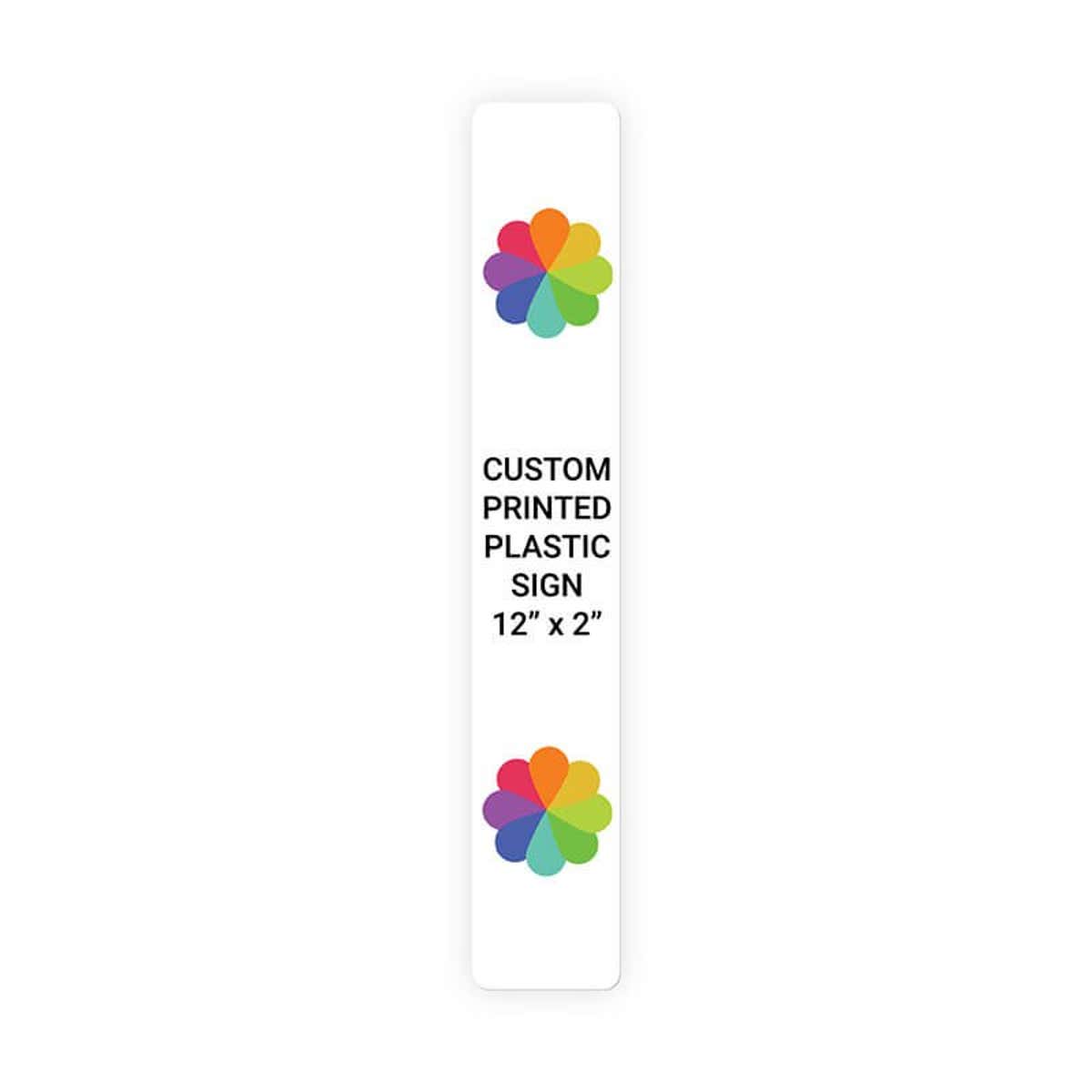 Color Sign Vertical 12" x 2"