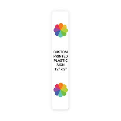 Color Sign Vertical 12 in x 2 in