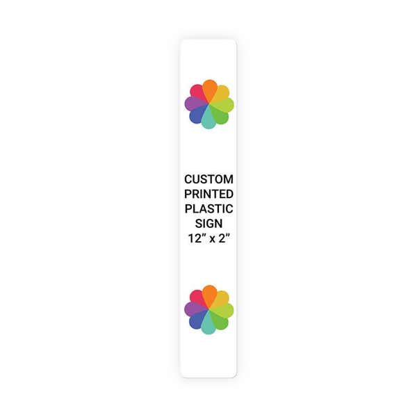 Color 12" x 2" Vertical Sign