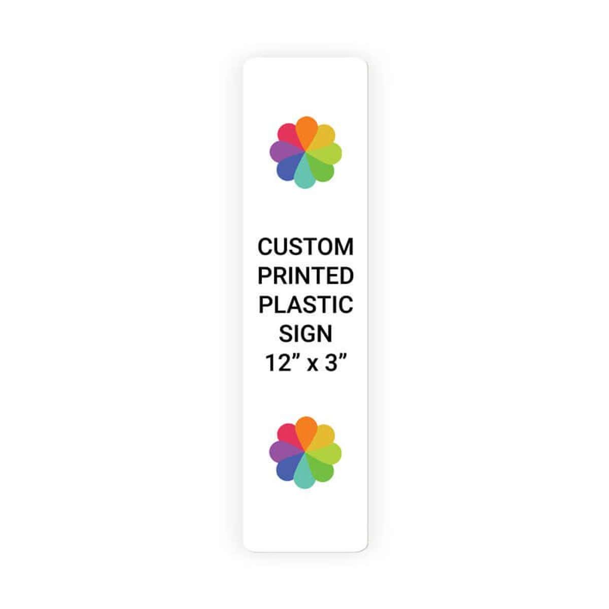 Color Sign Vertical 12" x 3"